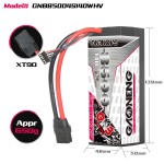 GNB GAONENG 8500MAH 4S 4S2P HV 15.2V 140C XT90 RC LiPo Battery 1:8 1/8 Scale RC Racing Car Hard case LiHV High Voltage